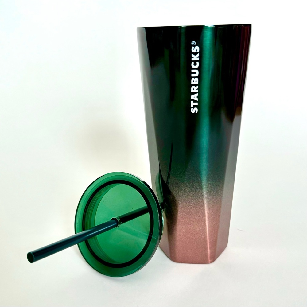 STARBUCKS 24oz TUMBLER LIMITED EDITION BEST MOST FAVORITE GREEN COPPER METALLIC